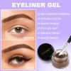 LAVONE Eyeliner Set - Waterproof Makeup Kit with Liquid Eye Liner Pencil, Gel Eyeliner and Angled Eye Liner Brush, Waterproof, Smudge Resistant, Long Lasting Formula - Light Brown view 3