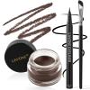 LAVONE Eyeliner Set - Waterproof Makeup Kit with Liquid Eye Liner Pencil, Gel Eyeliner and Angled Eye Liner Brush, Waterproof, Smudge Resistant, Long Lasting Formula - Espresso view 1