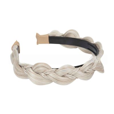 WUODHTW Wide Braided Headbands Hair Piece Women Synthetic Hair Hoops Head Bands Handmade Braid Hairband Accessories Headwrap