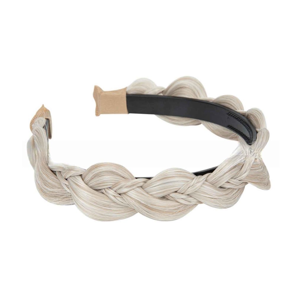 WUODHTW Wide Braided Headbands Hair Piece Women Synthetic Hair Hoops Head Bands Handmade Braid Hairband Accessories Headwrap