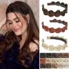 WUODHTW Wide Braided Headbands Hair Piece Women Synthetic Hair Hoops Head Bands Handmade Braid Hairband Accessories Headwrap view 2