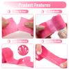 200Pcs Pink Tattoo Pen Covers & 3 Grip Tapes - Large Tattoo Machine Covers & Tattoo Tape Wrap - Tattoo Supplie view 3