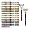 2026 New 54-Piece Men's/Women Razor Blade Replacement Set with Free Handle, Ultra Sharp Stainless Steel 6-Layer Blades Refill for Smooth Shaving Face Head Body (A#) view 1