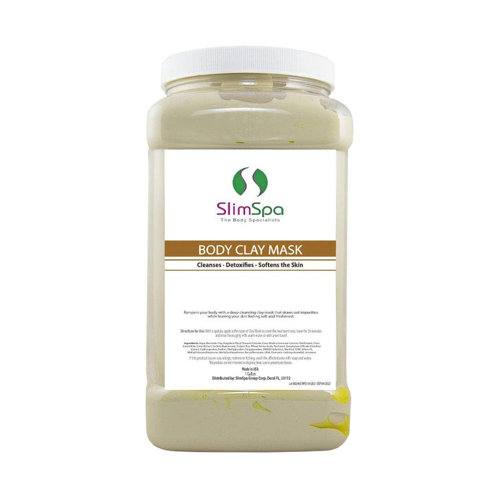 Body Clay Mask 1 Gallon  Professional Full Body Detox and Firming Clay Treatment  Natural Mineral-Rich Formula for Spa and Home Use to Purify, Tighten and Rejuvenate Skin