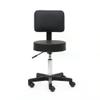Adjustable Hydraulic Rolling Salon Stool Chair with Footrest & Back Support - Ideal for Tattoo, Facial & Spa Use - Comfortable, Durable, and Mobile (Ships from USA) view 1