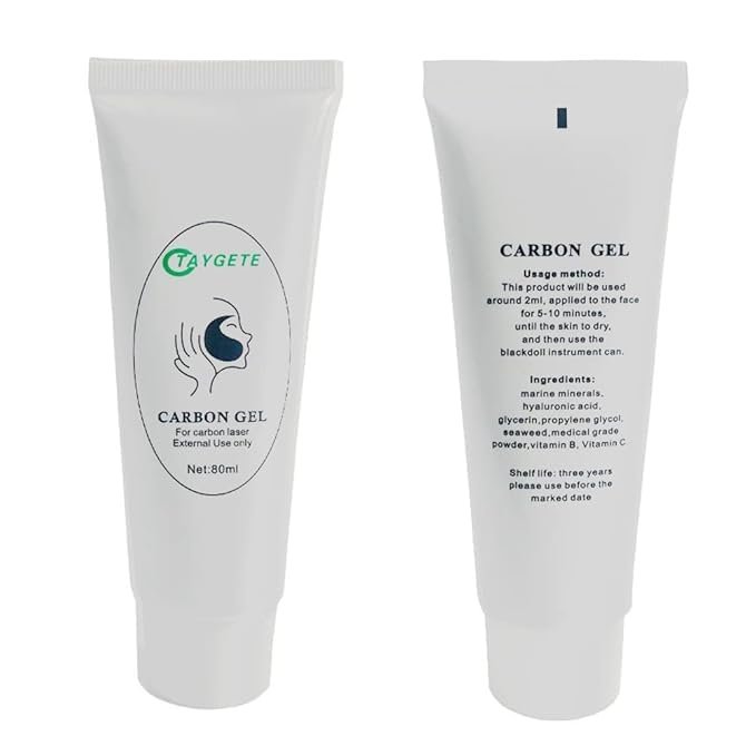 Carbon Cream Black Mask Gel For ND YAG Laser Skin Peeling Rejuvenation Whitening. Gel for Laser Hair Removal Facial Skincare, Black Doll Carbon Peel Cream for Facial Deep Cleansing & Rejuvenation(1PC)