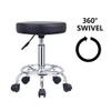 Adjustable 13" Swivel Rolling Stool with Footrest & Casters - Hydraulic Round Chair for Spa, Salon, Beauty, Hairdressing, Manicure, Tattoo Use (White) view 4