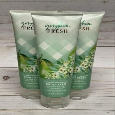 3 gingham fresh ULTIMATE HYDRATION BODY CREAM LOTION bath and body 8 oz