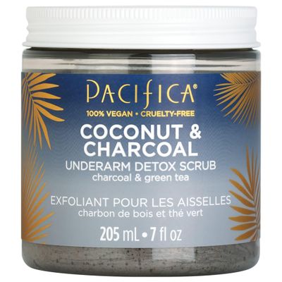Pacifica Underarm Body Scrub - Armpit Detox Coconut & Charcoal Deodorant Exfoliating & Nourishing for Natural Deodorant Users  Aluminum-Free & Safe for Sensitive Skin, Vegan & Cruelty-Free, 7 fl oz
