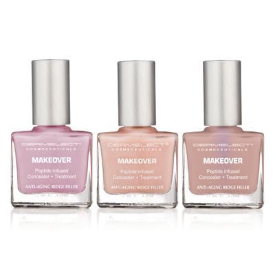 Dermelect Makeover Triple Play Manicure Set  Ridge Filler & Award-Winning Nail Treatments | Strengthens, Moisturizes & Conceals Imperfections (3 pcs set)