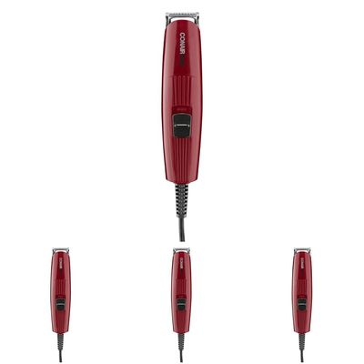 ConairMAN Beard Trimmer for Men Includes Nose and Ear Hair Trimmer and 5-Position Comb Attachment, 4 Piece Men's Grooming Kit, Corded (Pack of 4)