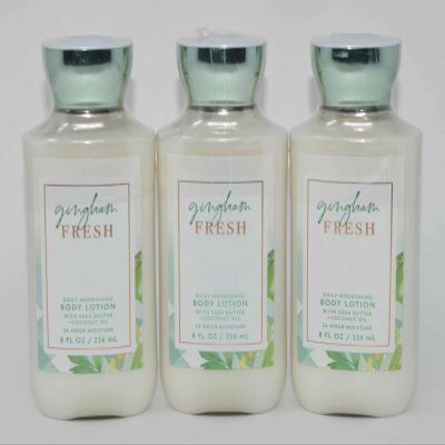 3 gingham fresh Daily Nourishing Bath & Body Super Smooth Body Lotion 8 OZ