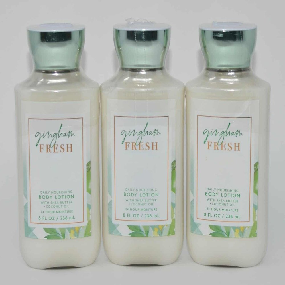 3 gingham fresh Daily Nourishing Bath & Body Super Smooth Body Lotion 8 OZ