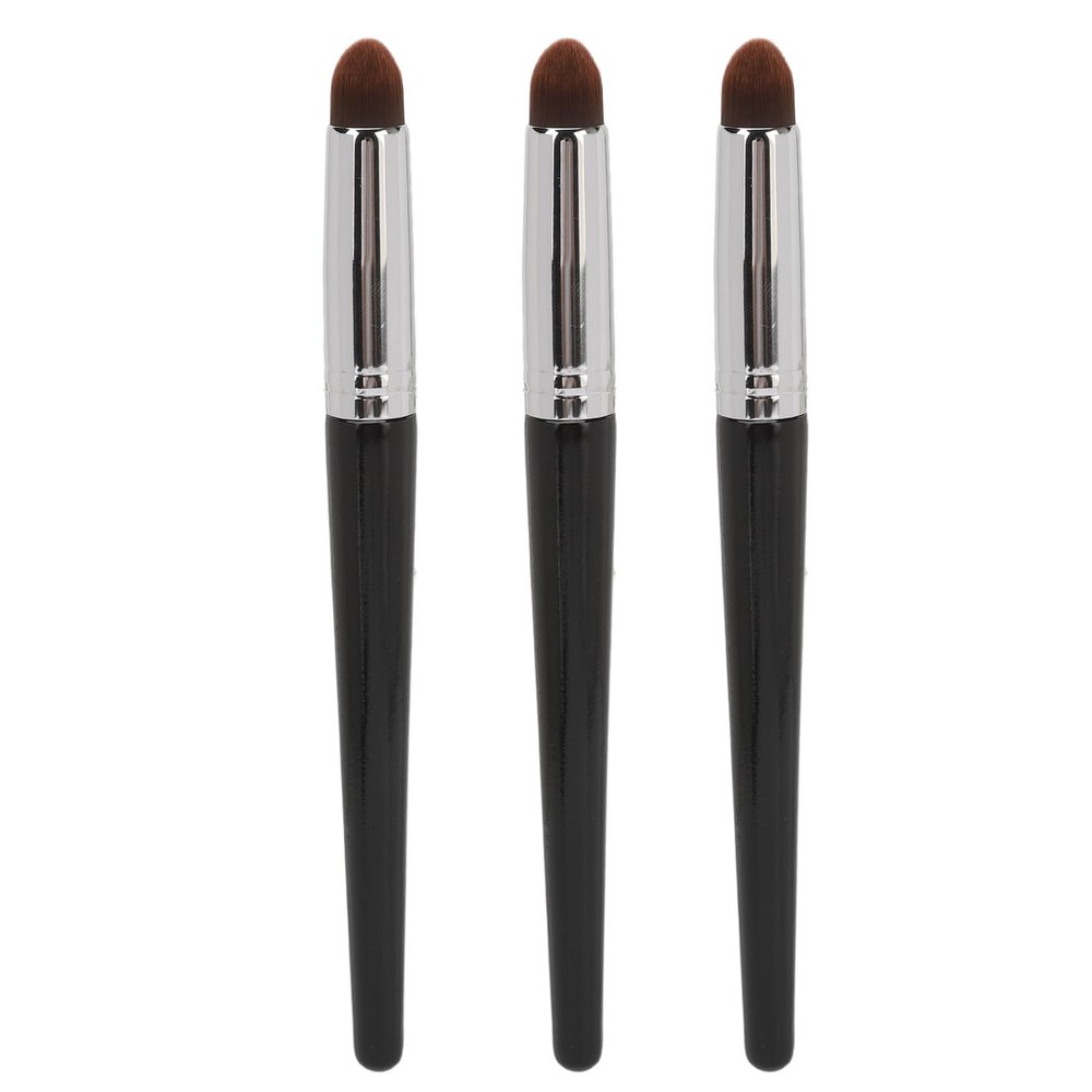 3pcs Concealer Brush Set, Round Head Soft Hair Highlighter Brush, Portable Makeup Brush for Under Eye Concealer, Cover Blemishes Like Dark Circles Redness