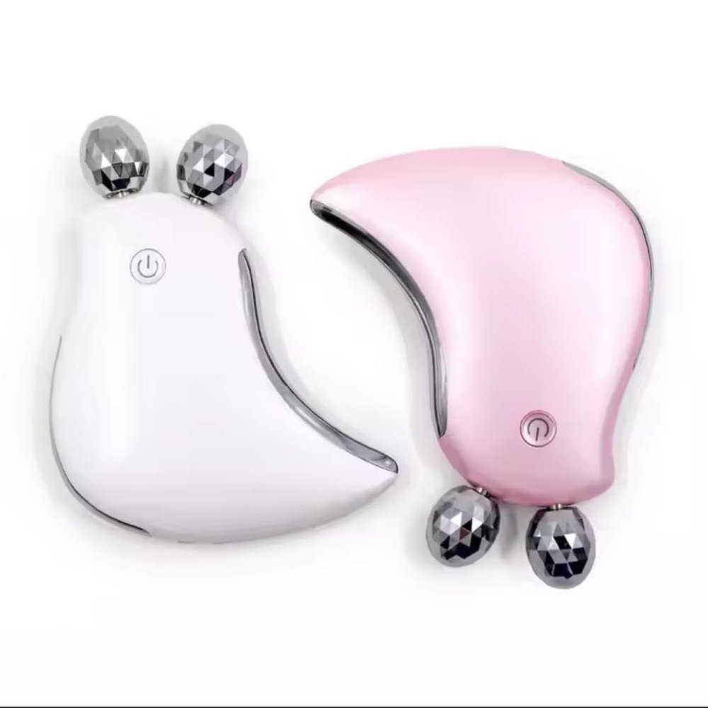 BEAUTIVANA Face Slimming Roller & Gua Sha Scraper Facial Massager for Lifting, Firming & Contour Shaping Skin Care Tool for Jawline & Neck