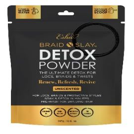 Esha Braid N Slay Detox Powder  Scalp Cleanser for Braids, Locs & Twists  Removes Buildup, Odor & Prewashes Synthetic Hair  Non-Stripping, Soothing, 907g (32 Fl Oz, UNSCENTED)