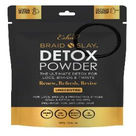 Esha Braid N Slay Detox Powder  Scalp Cleanser for Braids, Locs & Twists  Removes Buildup, Odor & Prewashes Synthetic Hair  Non-Stripping, Soothing, 907g (32 Fl Oz, UNSCENTED)