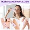 Dermave Bikini Shaver, Women's 2-in-1 Anti-Scratch Dual-Head Electric Shaver, Ipx7 Waterproof, Safe and Gentle, Wet and Dry Use, Highly Effective Cleaning (Purple) view 4