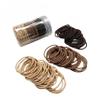 100Pcs Hair Elastics Ties 2mm Thin Hair Ties for Women & Girls Hair Scrunchies Ponytail Holders Brown Hair Tie Rubber Bands (Canned) view 1