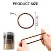 100Pcs Hair Elastics Ties 2mm Thin Hair Ties for Women & Girls Hair Scrunchies Ponytail Holders Brown Hair Tie Rubber Bands (Canned) view 2