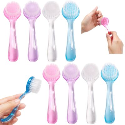 8Pcs Nail Brush for Cleaning Fingernails, Nylon Bristle Handle Grip Nail Brush with Clear Lid, Dust Manicure Pedicure Tools for and Toe FootNail