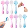 8Pcs Nail Brush for Cleaning Fingernails, Nylon Bristle Handle Grip Nail Brush with Clear Lid, Dust Manicure Pedicure Tools for and Toe FootNail view 1