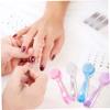 8Pcs Nail Brush for Cleaning Fingernails, Nylon Bristle Handle Grip Nail Brush with Clear Lid, Dust Manicure Pedicure Tools for and Toe FootNail view 3