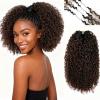 100% Human Hair Knotless Pre-Separated Crochet Hair Extensions Human Hair Afro Kinky Curly #T1B/4 Medium Brown Color 18inch 240g view 1