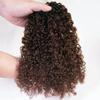 100% Human Hair Knotless Pre-Separated Crochet Hair Extensions Human Hair Afro Kinky Curly #T1B/4 Medium Brown Color 18inch 240g view 2