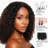 100% Human Hair Knotless Pre-Separated Crochet Hair Extensions Human Hair Afro Kinky Curly #T1B/4 Medium Brown Color 18inch 240g view 4