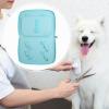 Pet Grooming Tool Storage Case Scissors Pouch Bag Holder Supplies Travel Organizer Dog Grooming Bag for Barber Accessories, Blue view 2