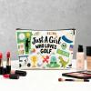JEFBFBWE Just A Girl Who Loves To Golf Makeup Bag - Gifts for Players & Coaches, Inspiring Golf Gifts & Accessories for Women, Perfect for Christmas & Birthdays (Golf Makeup Bag) view 4