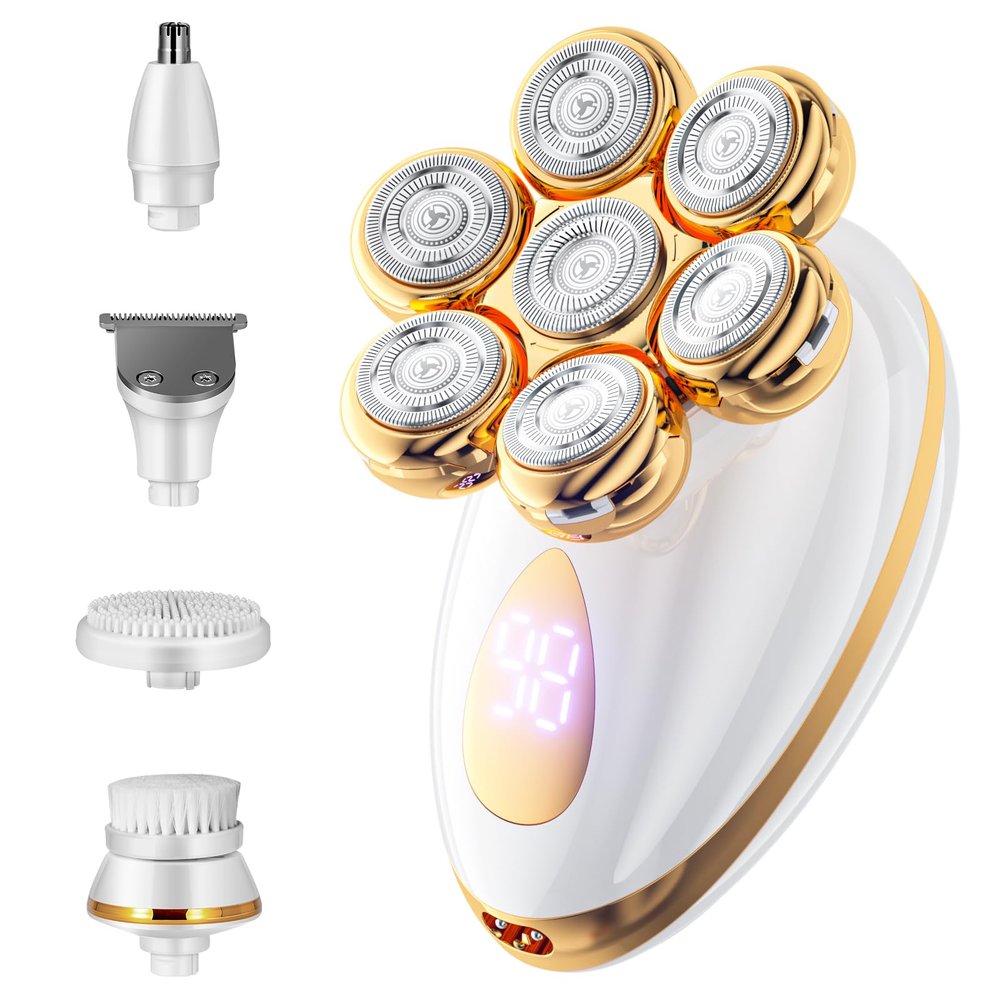Electric Razors for Women, Rotary Shaver for Legs, Bikini, and Underarms Hair Removal, Wet & Dry Waterproof Grooming Kit, Cordless Lady Trimmer