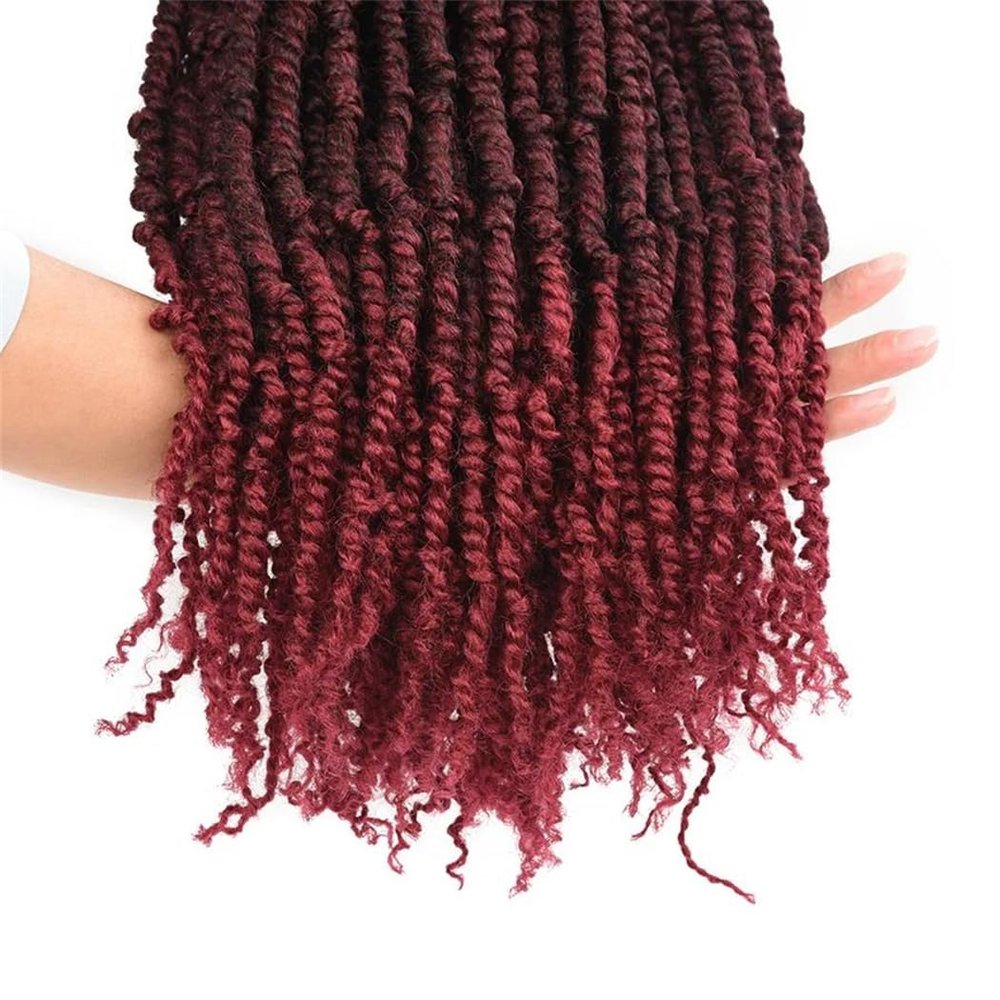 12 18 24 Inch Synthetic Crochet Twist Braids Hair Black Brown Extensions Braiding Hair