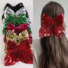 5 sequined hair clips, new large bow hair accessory view 3
