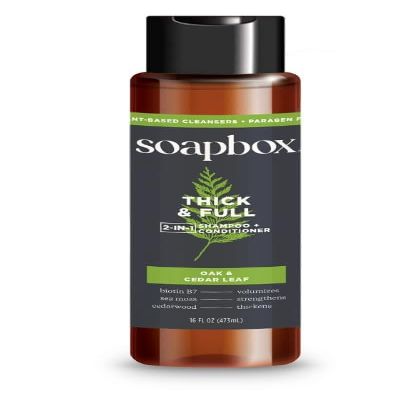 Men's Thick and Full 2 in 1 Shampoo and Conditioner with Oak and Cedar Leaf, 16 fl oz 9Pack of 1