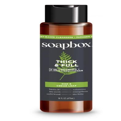Men's Thick and Full 2 in 1 Shampoo and Conditioner with Oak and Cedar Leaf, 16 fl oz 9Pack of 1
