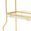 3 Tier Bathroom Countertop Organizer Gold Marble Vanity Storage Shelf with High Load Capacity 22.05 lbs Per Tier Easy Clean Removable Design Modern Luxury Style for Toiletries Makeup Products view 4