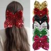 5 sequined hair clips, new large bow hair accessory view 4