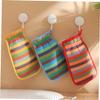 COOLHIYA 3pcs Dual-sided Exfoliating Bath Mitts Soft and Rough Texture for Deep Cleansing Stylish Striped Design Versatile Shower Towels for Arms Legs Chest and Back Care view 4