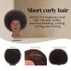 100% Real Hair Mannequin Head Training Head Manikin Cosmetology Doll Head for Hairdresser Practice Braiding Hair Styling with Clamp stand 8inch view 4