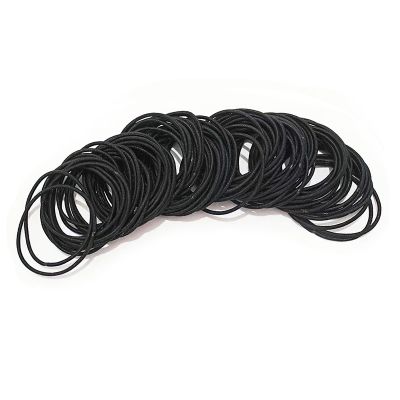 100Pcs Hair Elastics Ties 2mm Thin Hair Ties Bulk for Women & Girls Hair Scrunchies Ponytail Holders Black Hair Tie Rubber Bands