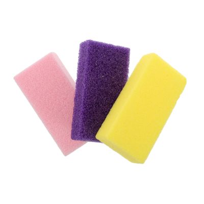Beatifufu 3pcs Double-Sided Foot Pumice Stone PU Foam Exfoliating Callus Remover Scrubber for Rough Skin and Cracked Heels Lightweight Ergonomic Pedicure Tool for Travel and Home Foot Care
