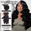 Loose Wave Bundles Human Hair 12A Loose Deep Wave Human Hair Bundles 100% Unprocessed Brazilian Virgin Remy Hair Extension Natural Color 20 22 24 Inch view 3