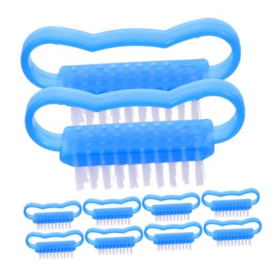COOLHIYA 10pcs Small Nail Cleaning Brushes for Fingernails and Hands Soft Nail Scrubber for Cuticle Care and Debris Removal for Home Travel Outdoor Use