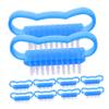 COOLHIYA 10pcs Small Nail Cleaning Brushes for Fingernails and Hands Soft Nail Scrubber for Cuticle Care and Debris Removal for Home Travel Outdoor Use view 1