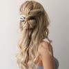 2PCS Handmade Butterfly Adorned U Shaped Hair Forks, Exquisite White & Green Styles for Elegant Updos and Bun Styling view 3