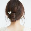 2PCS Handmade Butterfly Adorned U Shaped Hair Forks, Exquisite White & Green Styles for Elegant Updos and Bun Styling view 4