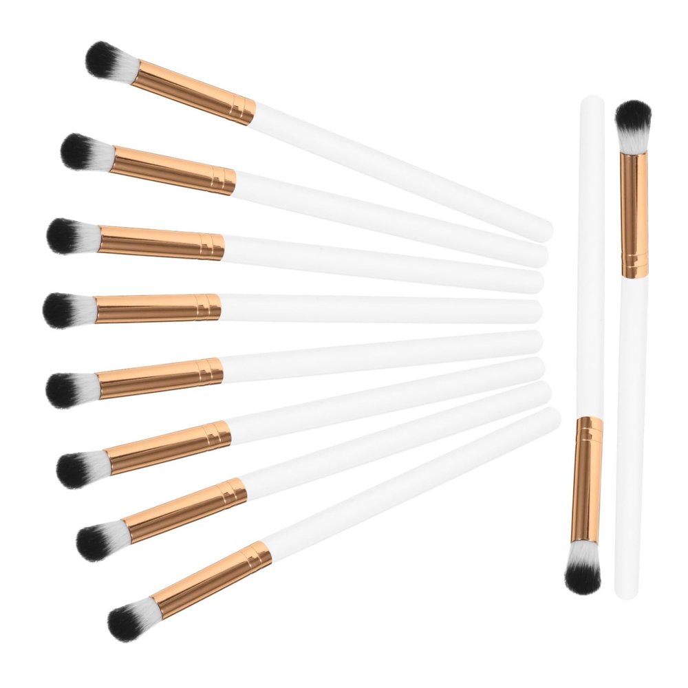 Beatifufu 10pcs Women Eye Shadow Brush Precision Contouring Makeup Brushes with Comfortable Grip Reusable Synthetic Hair for Blending and Defining Eye Makeup Portable Cosmetic Tool for