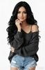 NJJYXH 24 Inches Black Wigs for Women Long Wavy Synthetic Natural Wig for Brunette,Cosplay,Halloween,Daily Use view 4